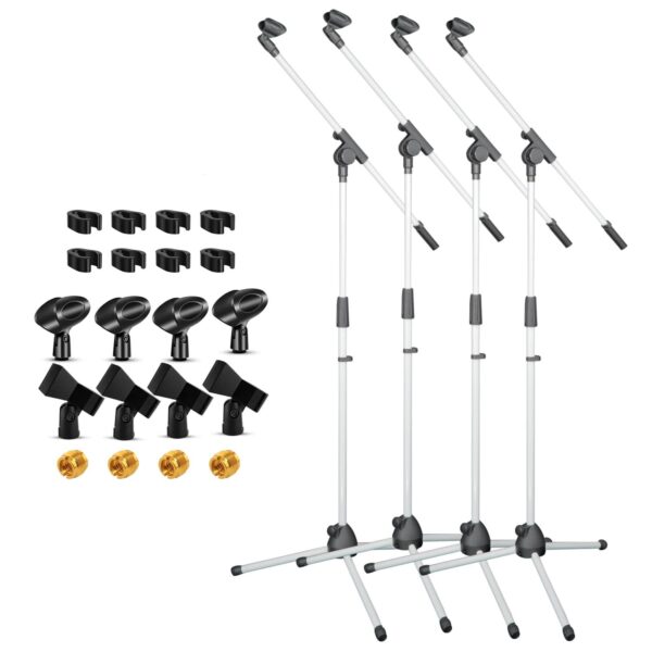 5Core Tripod Mic Stand 4Pcs Adjustable Holder Floor Microphone Boom Arm