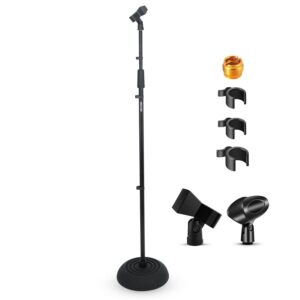 5Core Mic Stand Floor Heavy Duty Height Adjustable Pedestal Para Microfono for Singing On Stage Studio