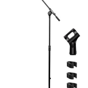 5 Core Mic Stand Height Adjustable Universal Microphone Stands Floor w Telescoping Boom Arm