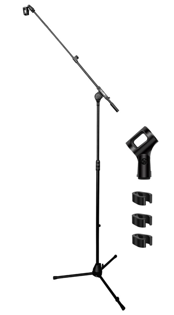 5 Core Mic Stand Height Adjustable Universal Microphone Stands Floor w Telescoping Boom Arm